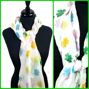 St. Patrick's Day Multicolor Shamrock Patterned Fashion Scarf